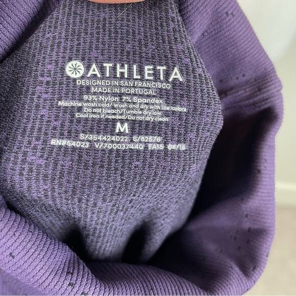 Athleta Purple Black Ombre Ribbed Knit Turtleneck Sweater Medium - Picture 8 of 8